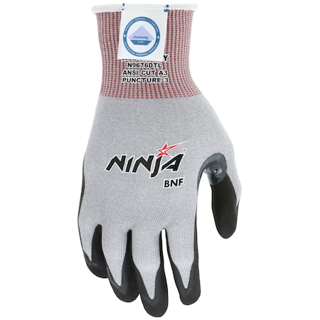 Mcr Safety Gloves, Ninja Cut Protection, 15ga Diamond Tech, S N9676DTS